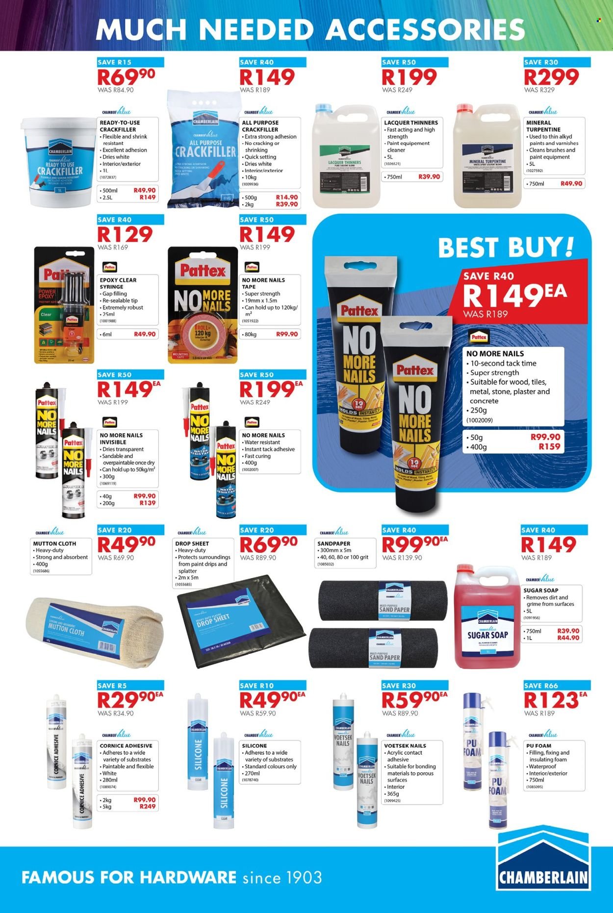 CHAMBERLAIN specials - From Monday 21 Sept 2026
