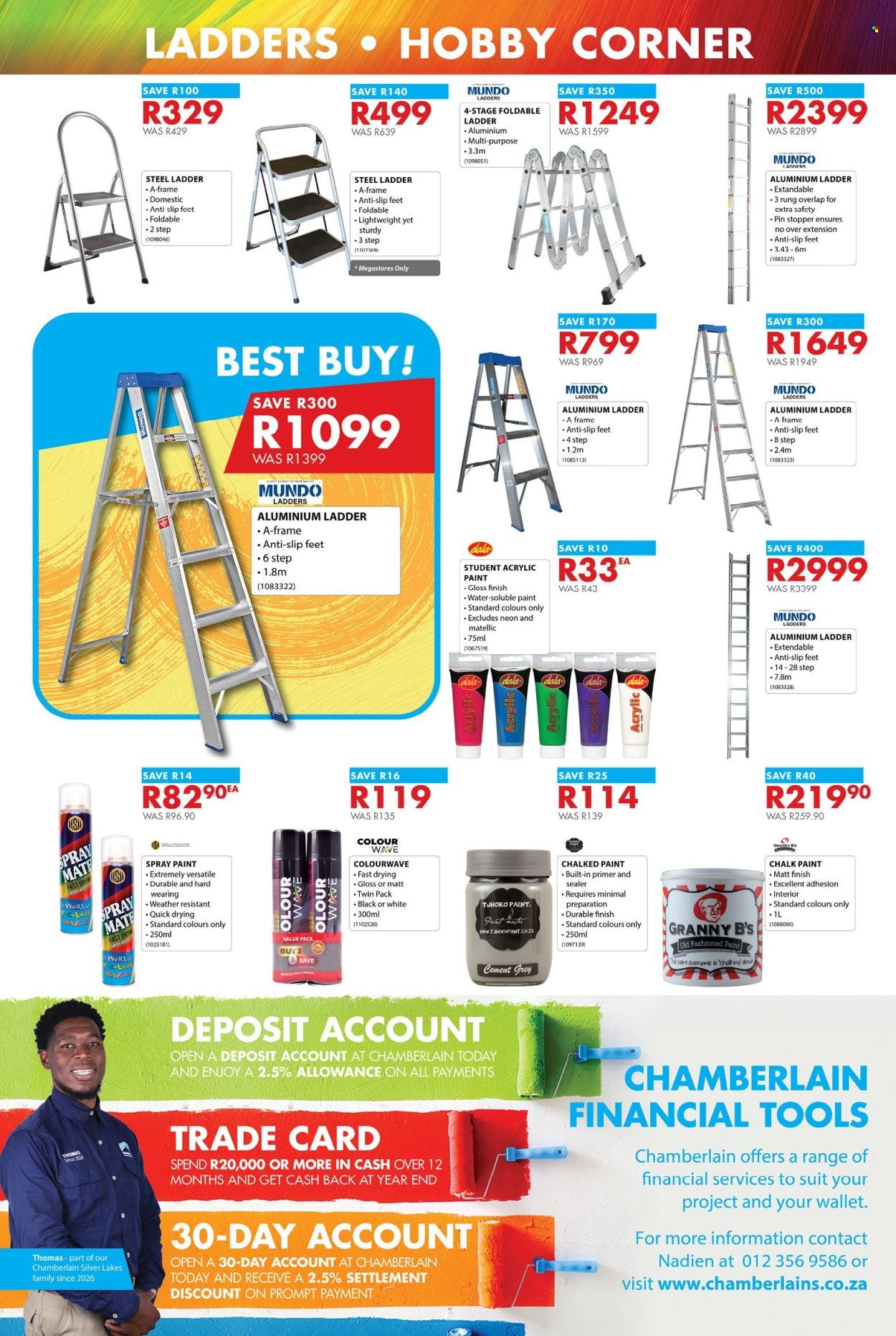 CHAMBERLAIN specials - From Monday 21 Sept 2026