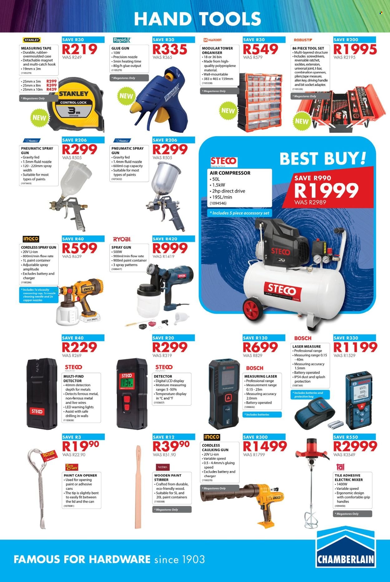 CHAMBERLAIN specials - From Monday 21 Sept 2026