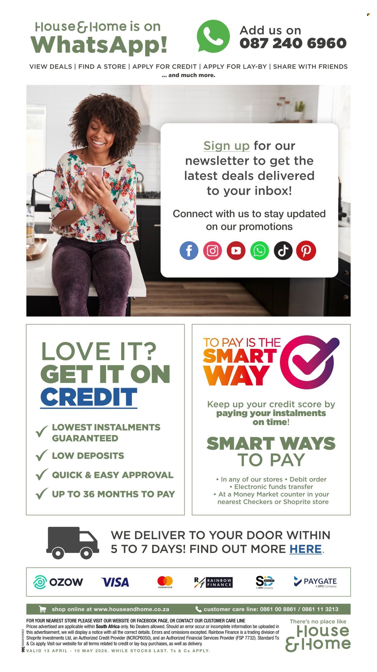 HOUSE & HOME specials - From Monday 13 Apr 2026 (2026-04-13 - 2026-05-10) | 22