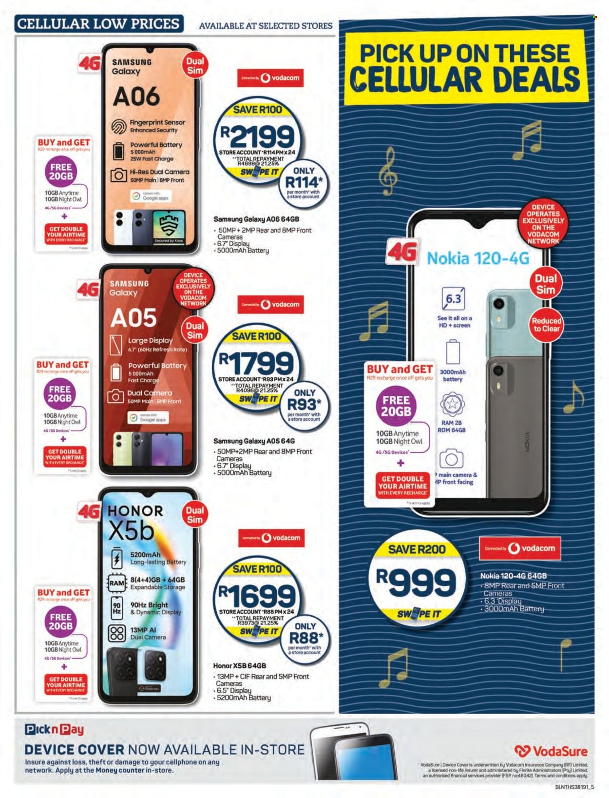 PICK N PAY specials - Cellular Specials (2025-08-11 - 2025-09-14) | 5