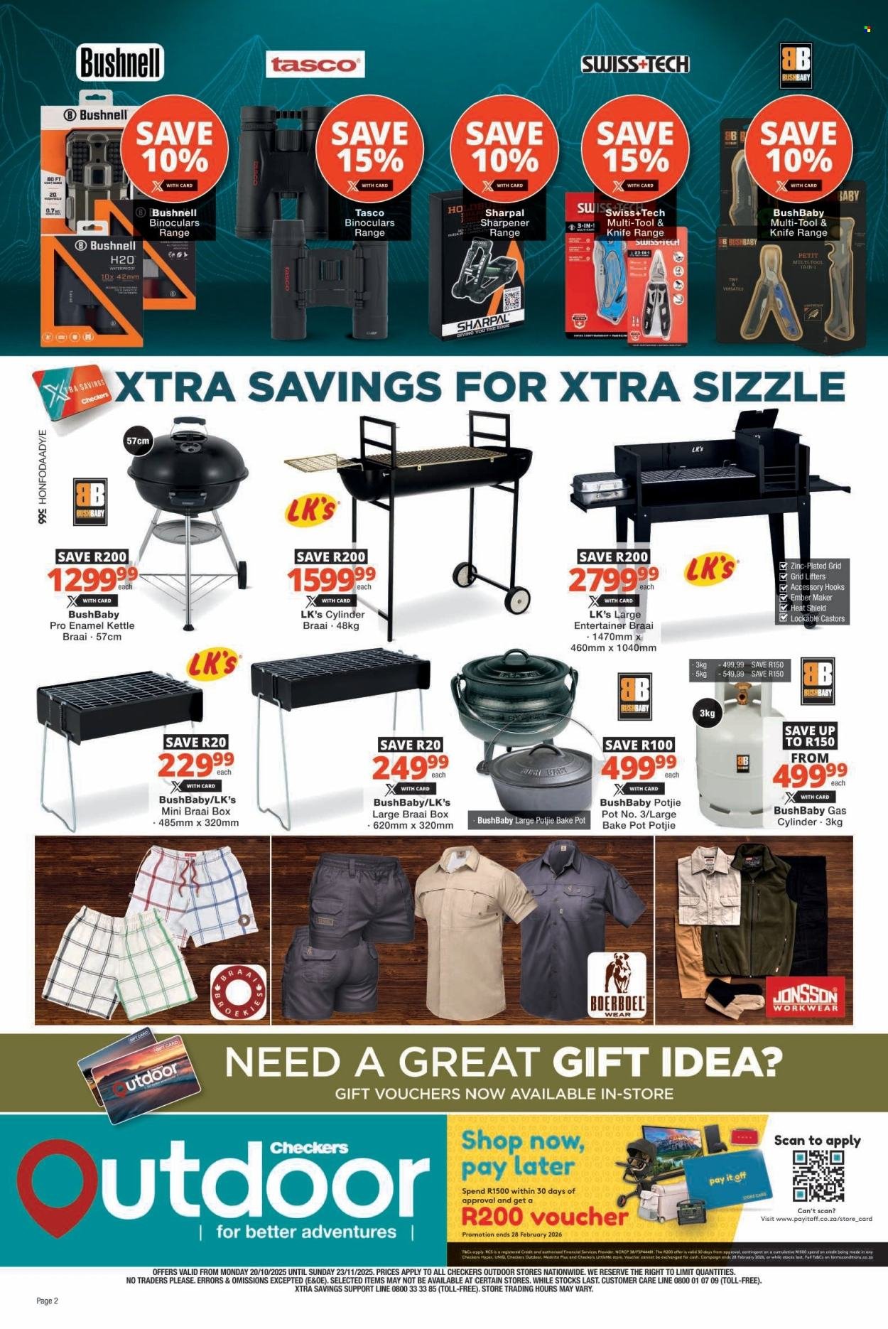 CHECKERS specials - Outdoor October Month-End Promotion (2025-10-20 - 2025-11-23) | 2