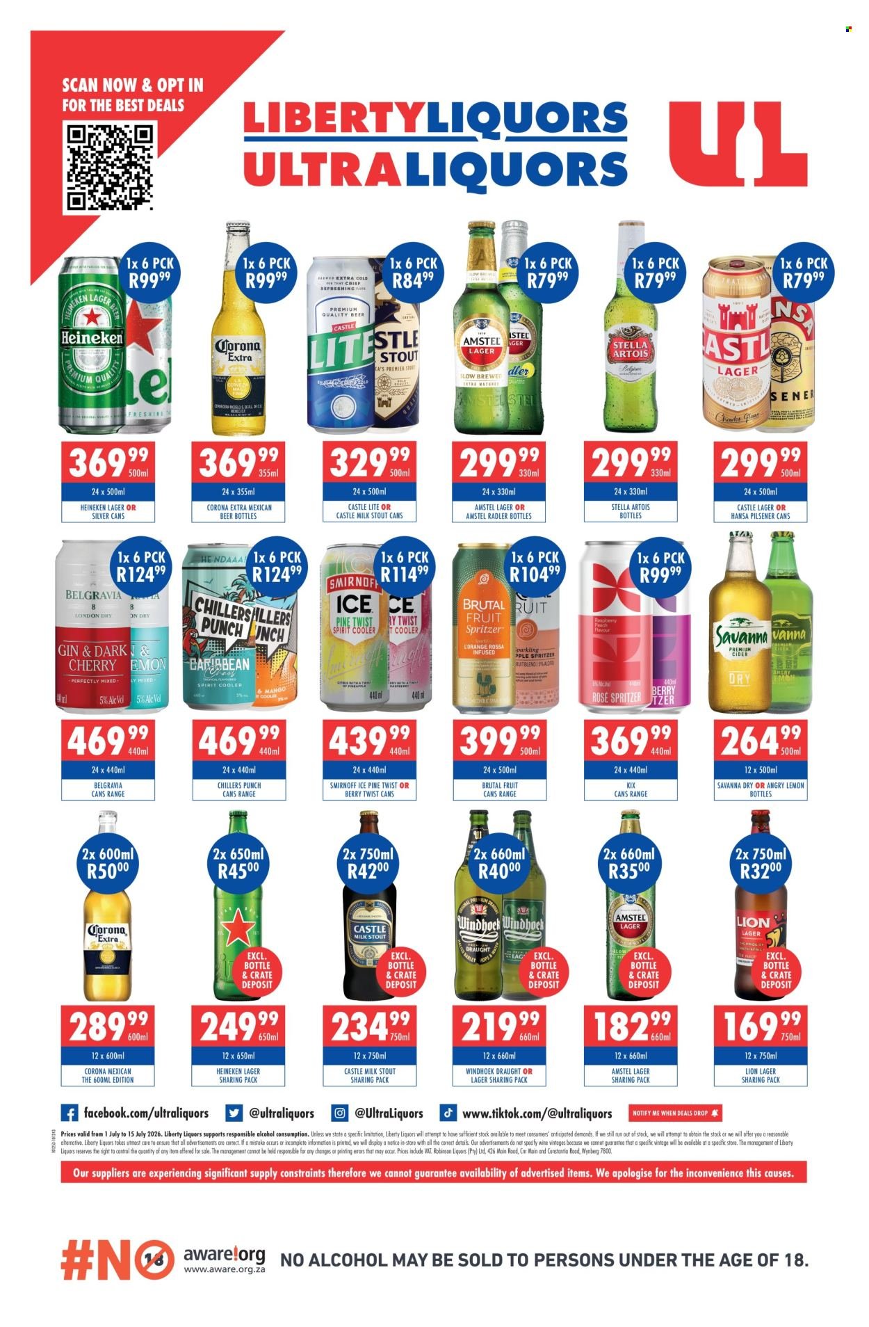 ULTRA LIQUORS specials - From Wednesday 1 Jul 2026