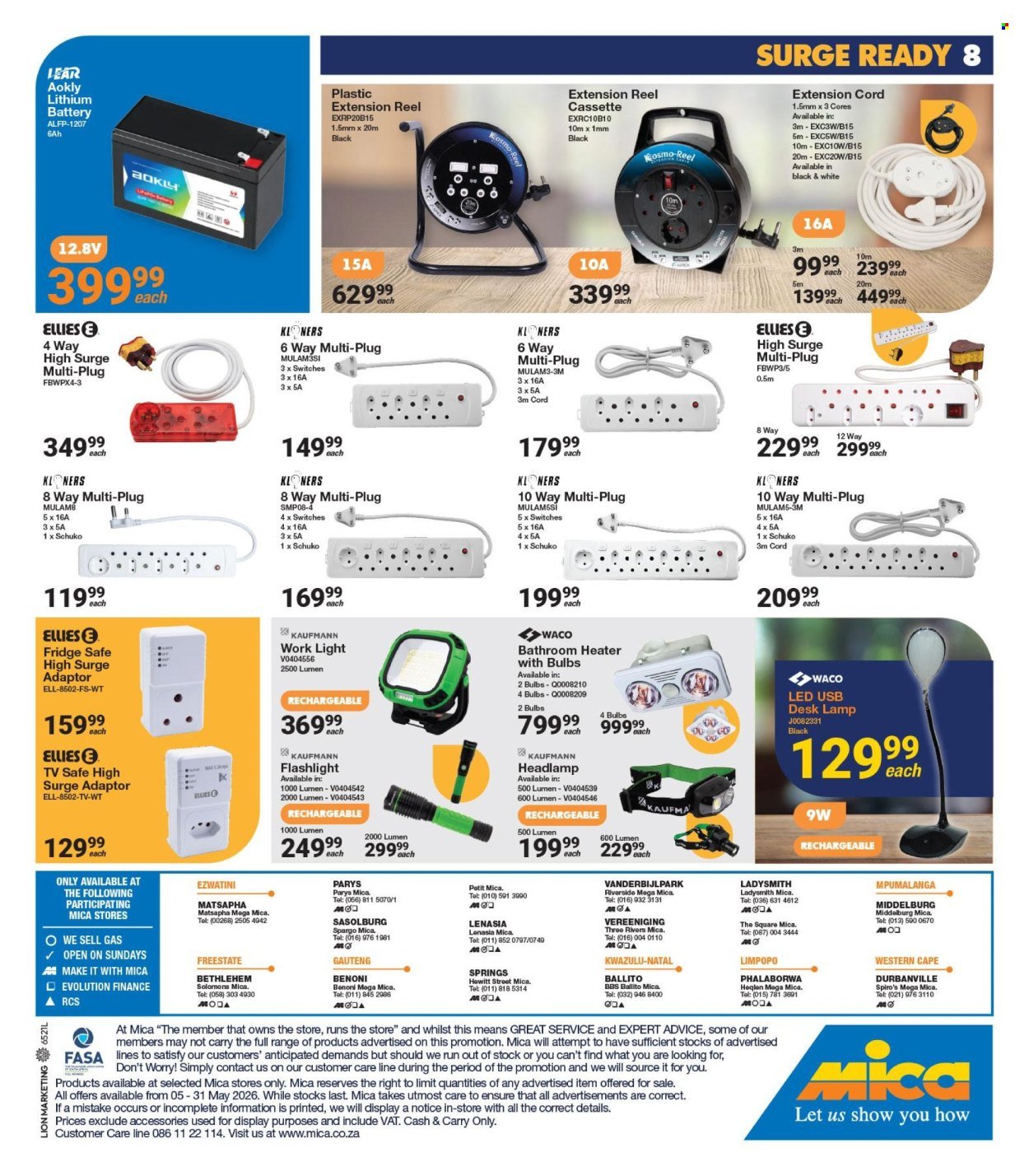 MICA specials - From Tuesday 5 May 2026