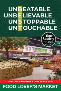 FOOD LOVER'S MARKET specials - From Monday 7 Sept 2026