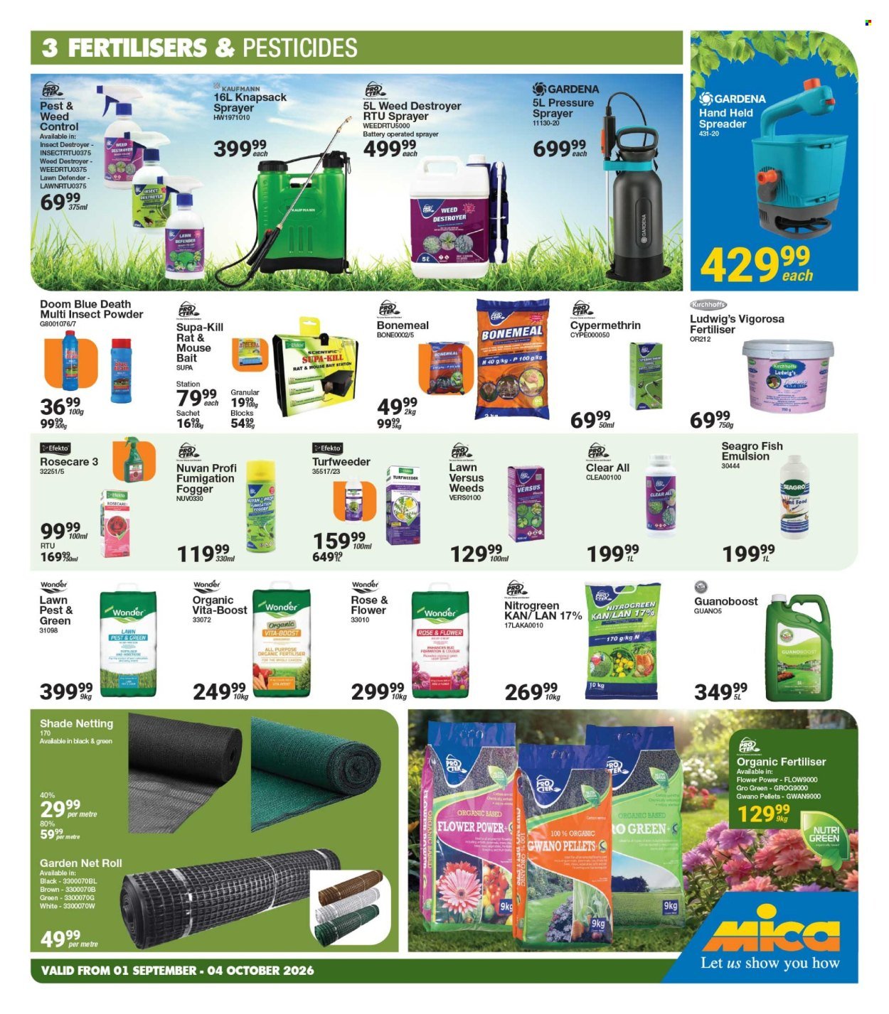 MICA specials - From Tuesday 1 Sept 2026