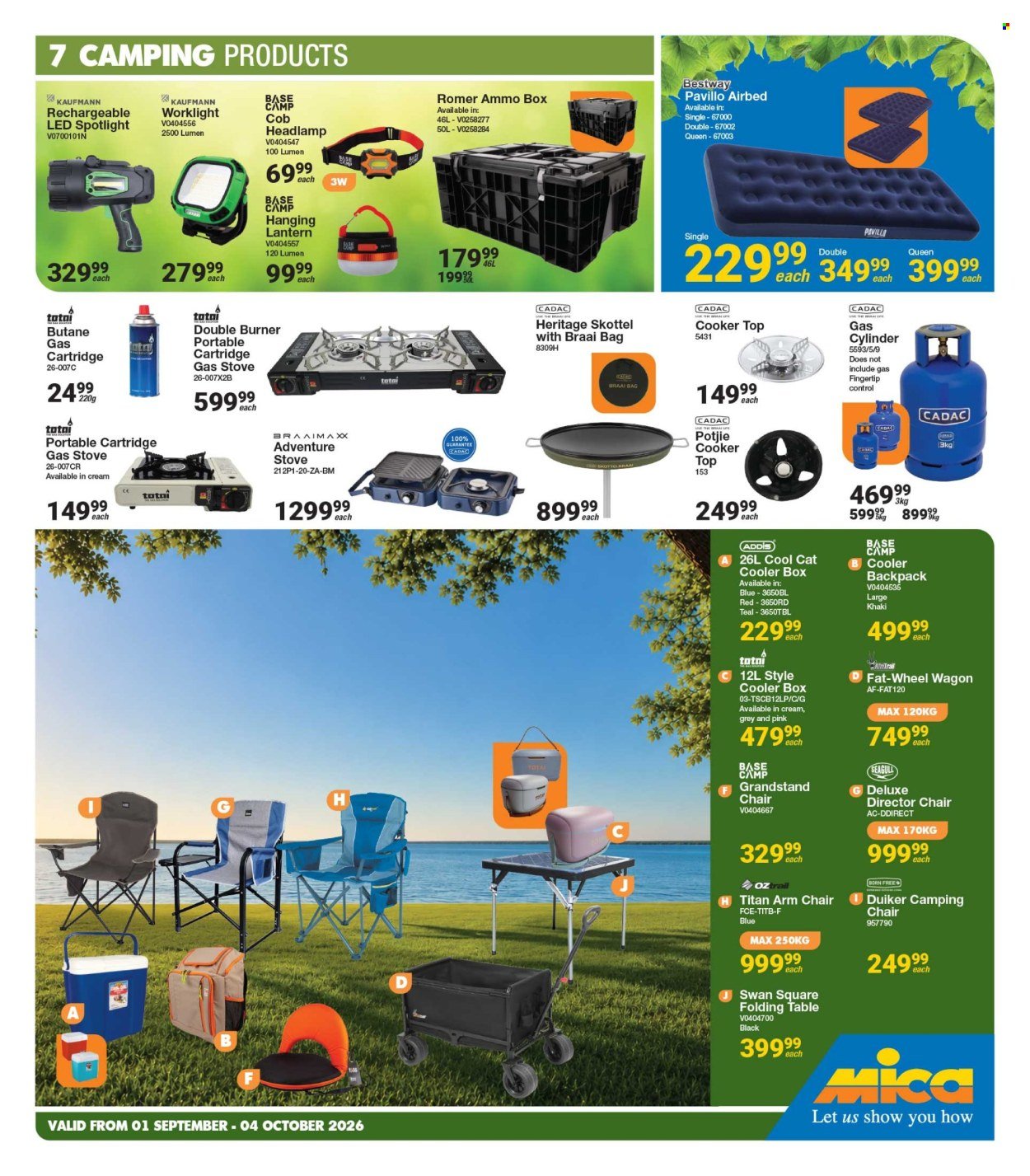 MICA specials - From Tuesday 1 Sept 2026