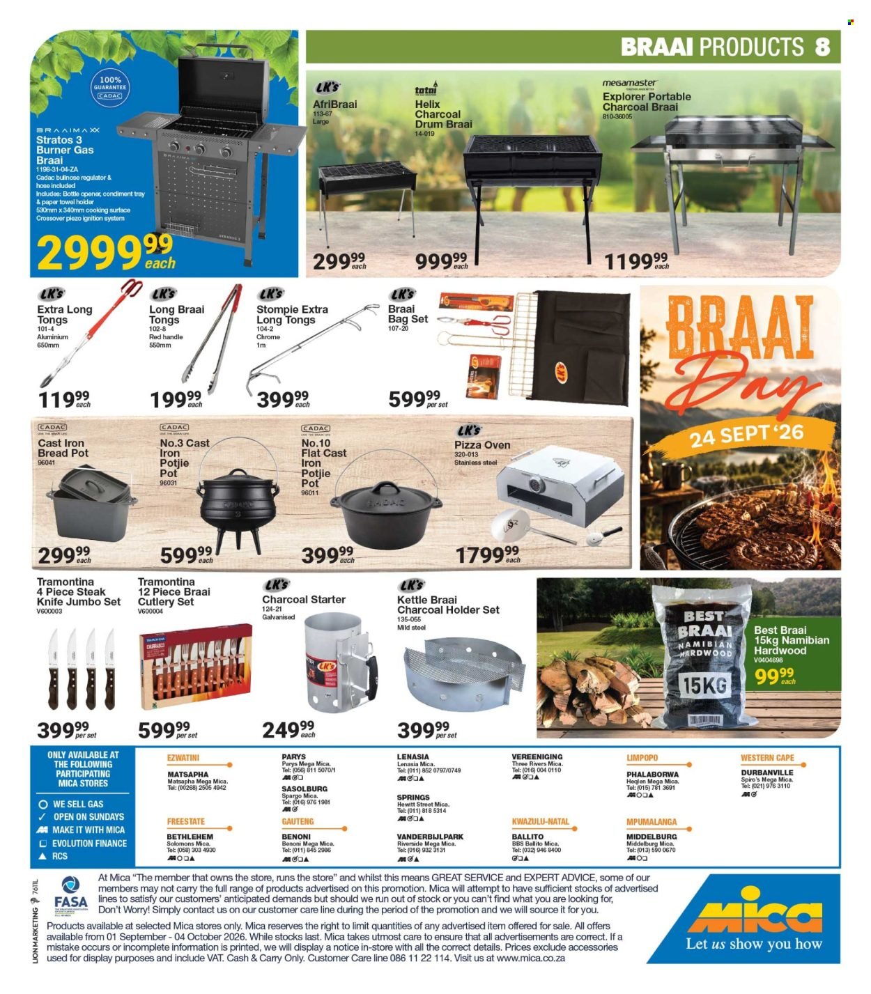 MICA specials - From Tuesday 1 Sept 2026