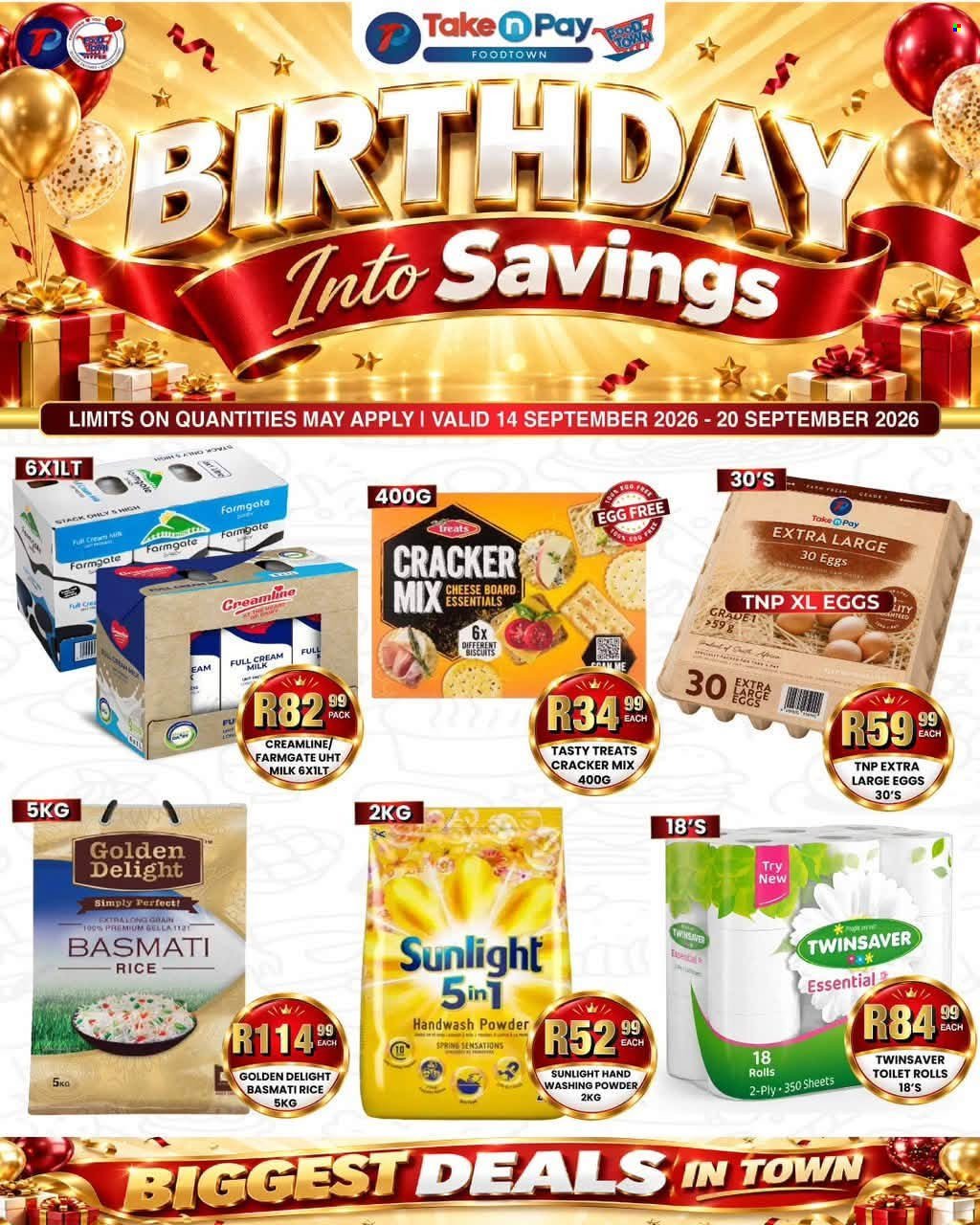 TAKE N PAY specials - From Monday 14 Sept 2026