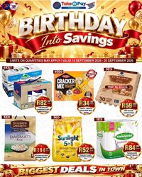 TAKE N PAY specials - From Monday 14 Sept 2026