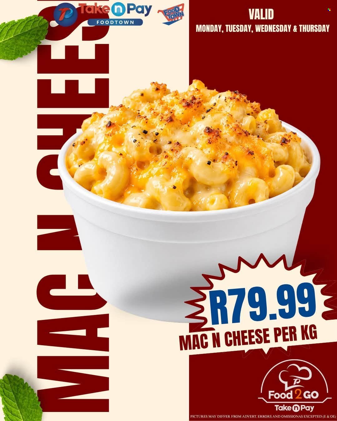 TAKE N PAY specials - From Monday 26 Oct 2026