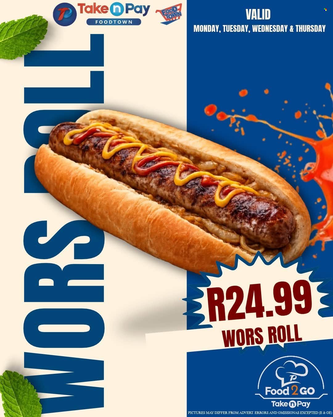 TAKE N PAY specials - From Monday 26 Oct 2026