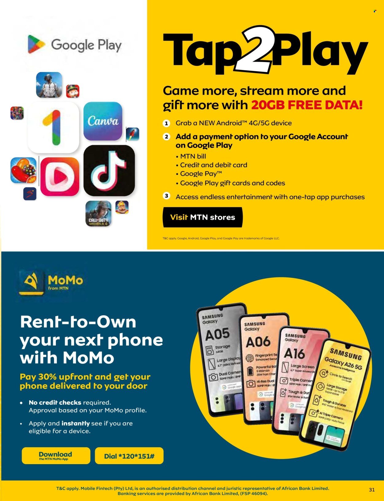 MTN specials - From Tuesday 7 Apr 2026 (2026-04-07 - 2026-05-06) | 31