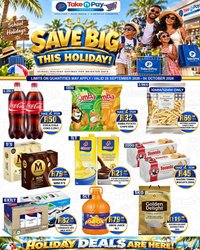 TAKE N PAY specials - From Monday 28 Sept 2026