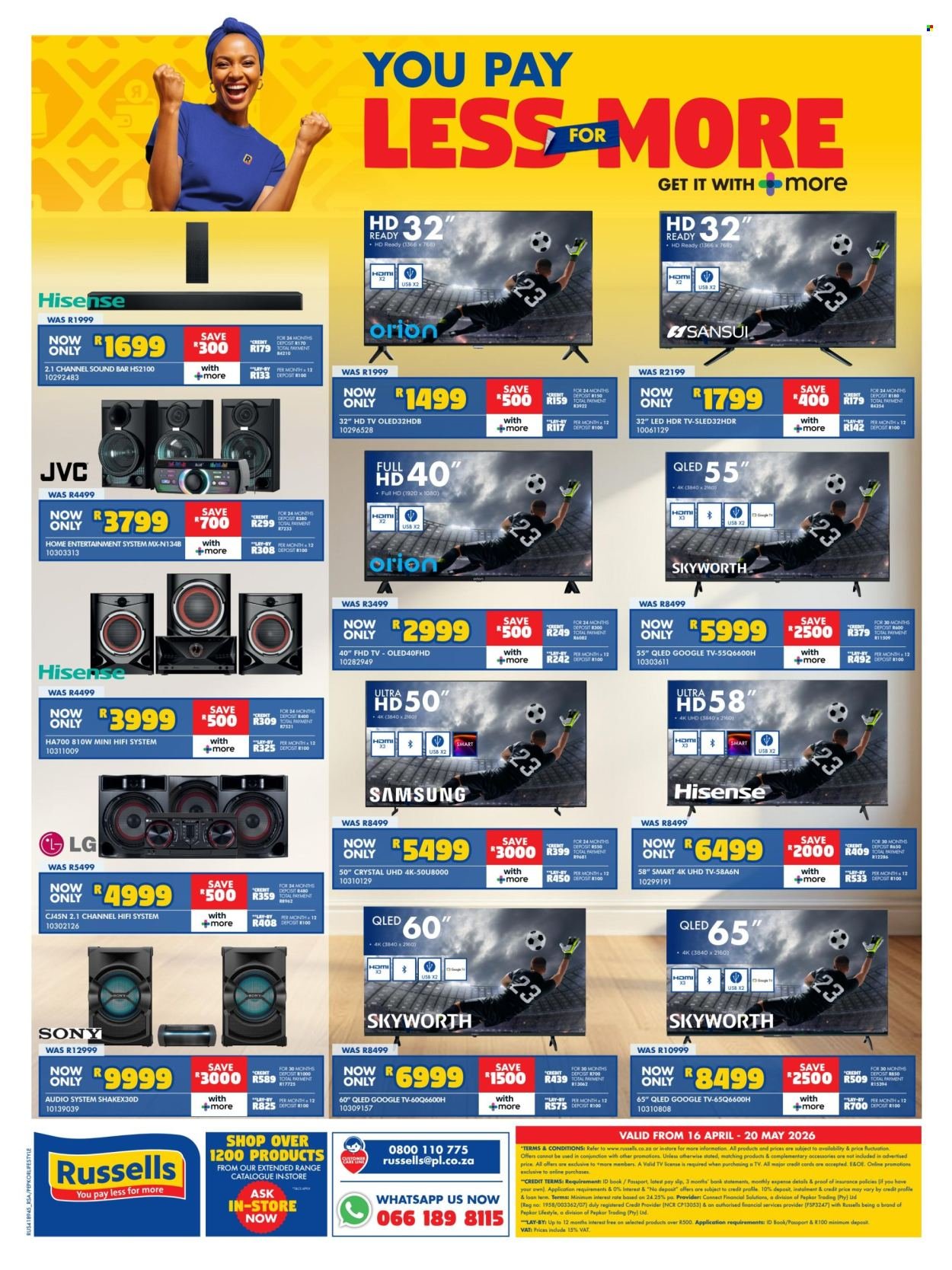 RUSSELLS specials - From Thursday 16 Apr 2026 (2026-04-16 - 2026-05-20) | 16