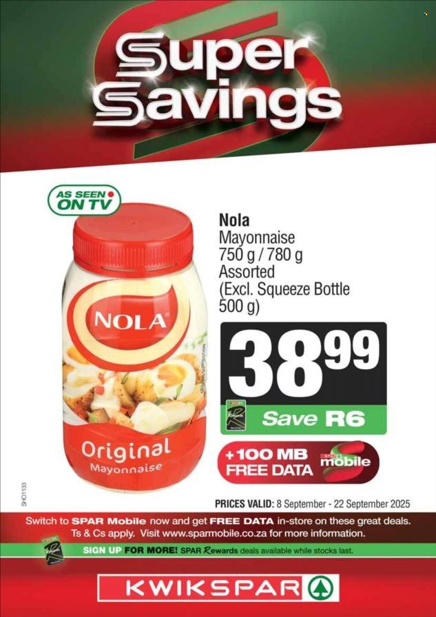 SPAR specials - National Specials (2025-09-08 - 2025-09-22) | 2