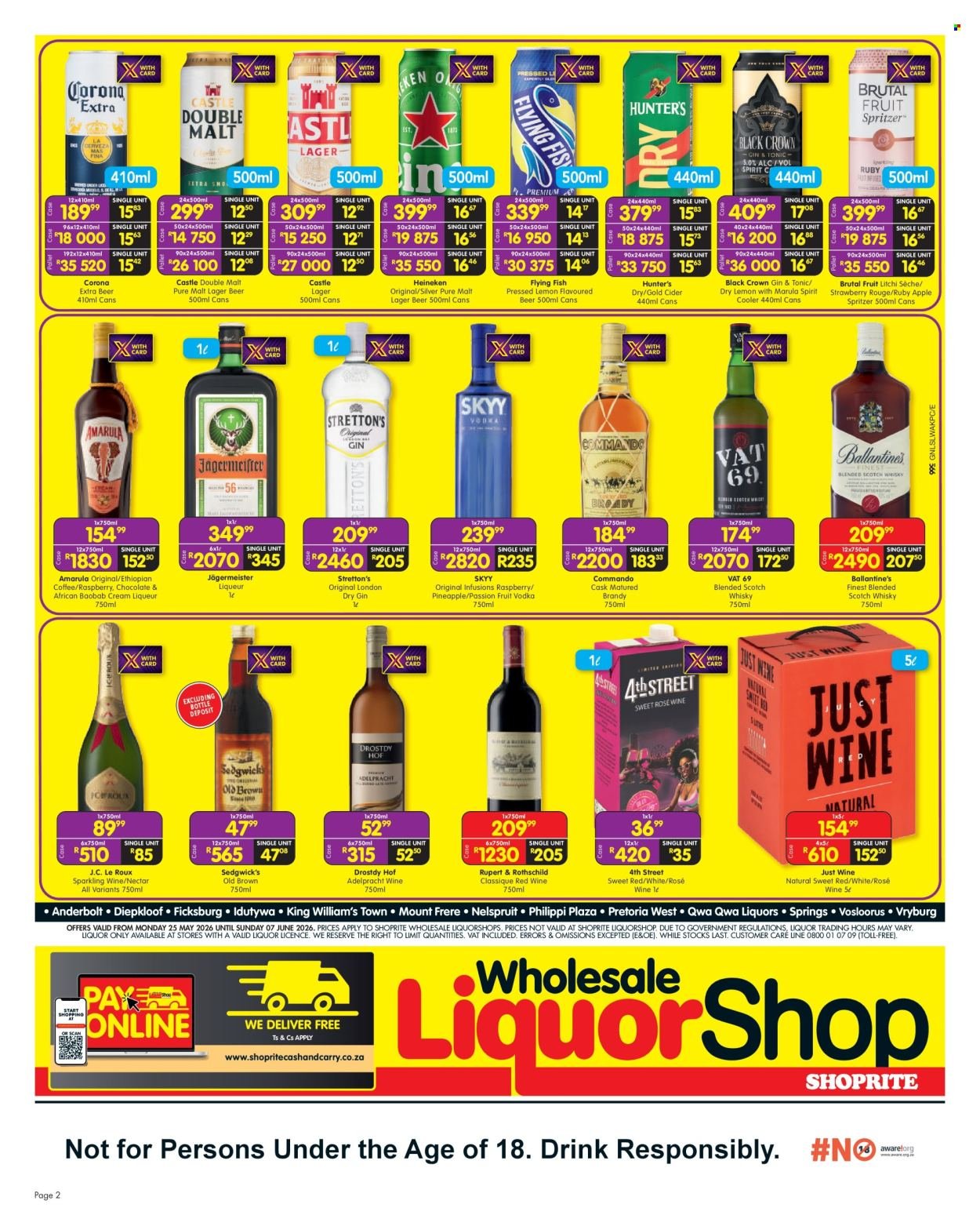 SHOPRITE specials - Wholesale LiquorShop Savings Selected Stores (2026-05-25 - 2026-06-07) | 2