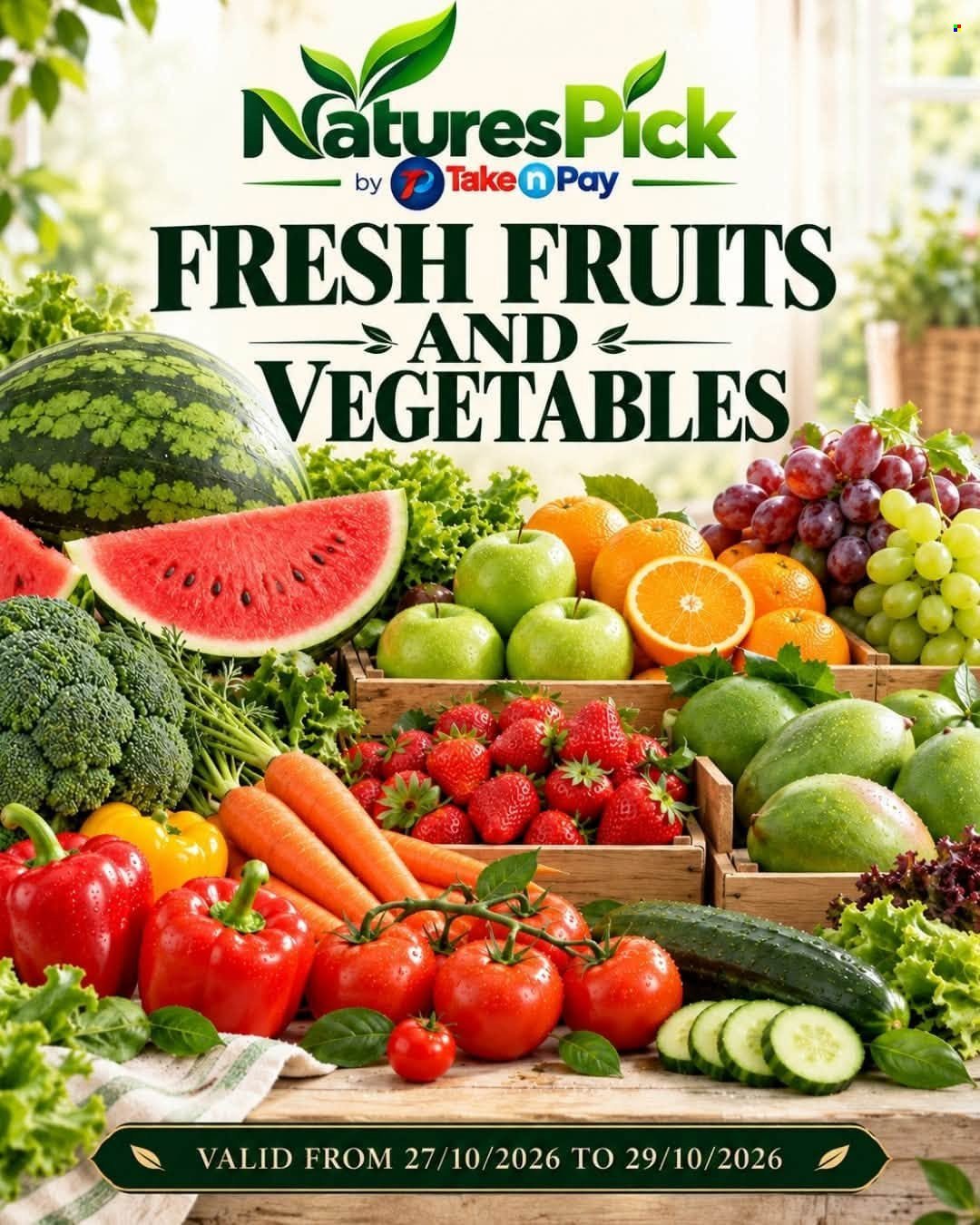 TAKE N PAY specials - From Tuesday 27 Oct 2026
