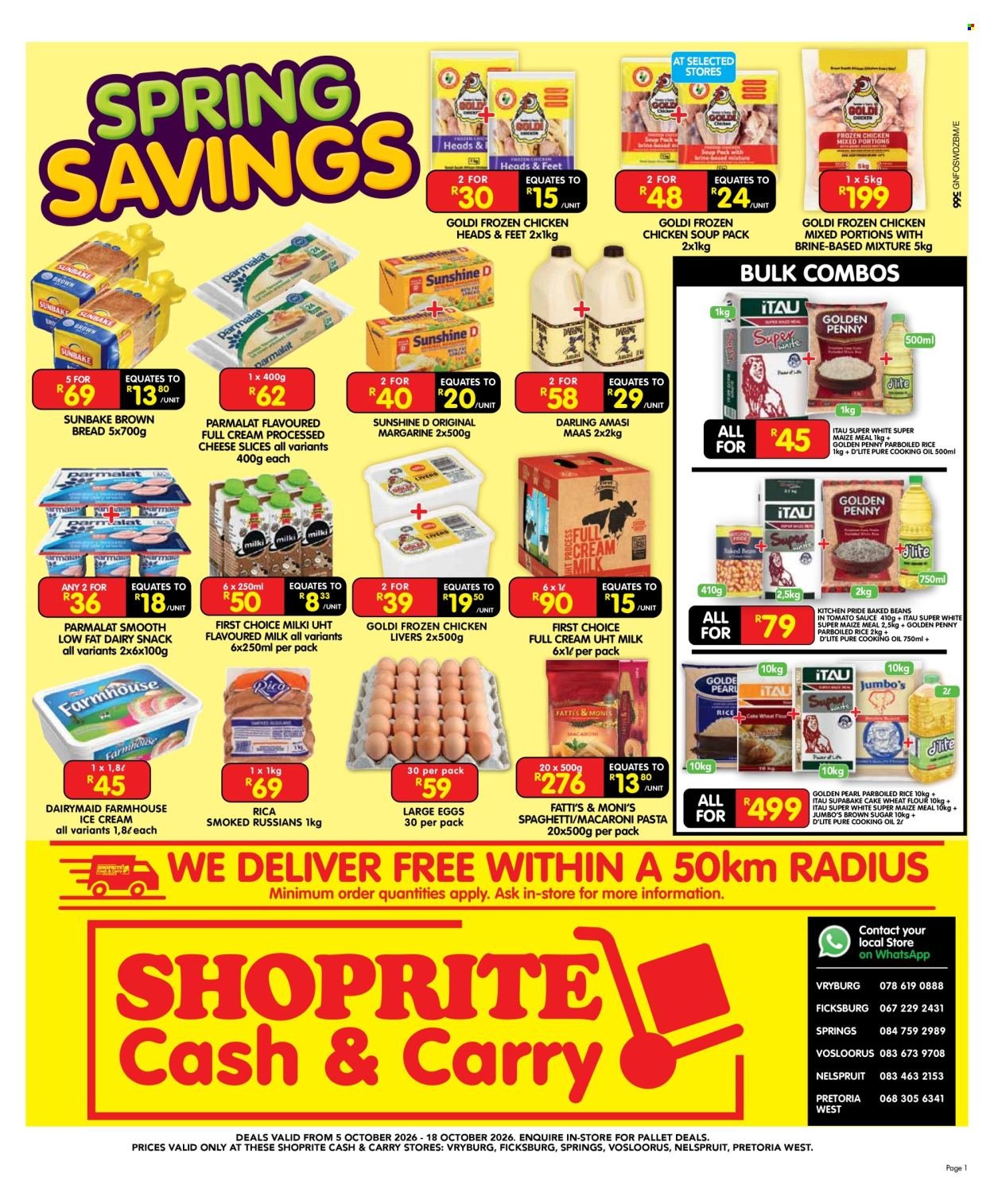 SHOPRITE specials - Cash & Carry Spring Savings Gauteng