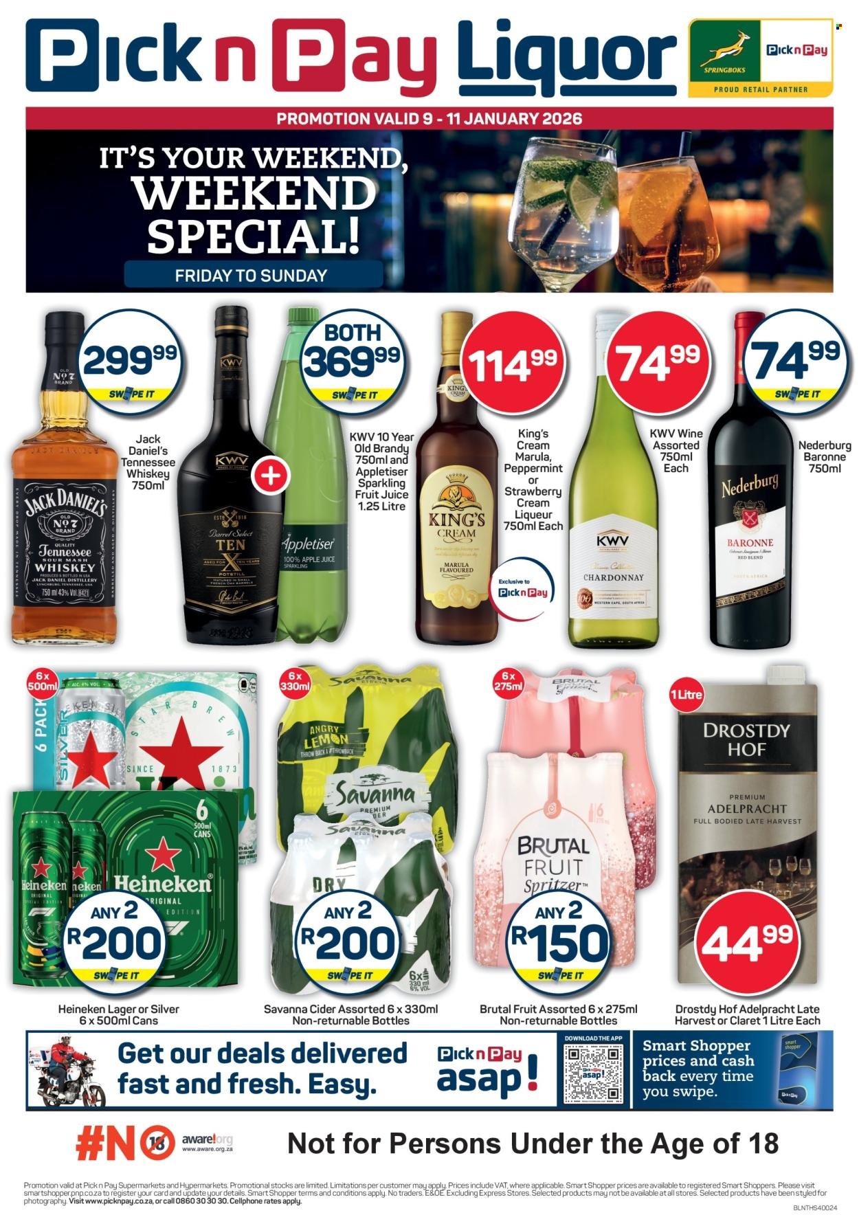 PICK N PAY specials - Liquor Weekend Specials (2026-01-09 - 2026-01-11) | 1