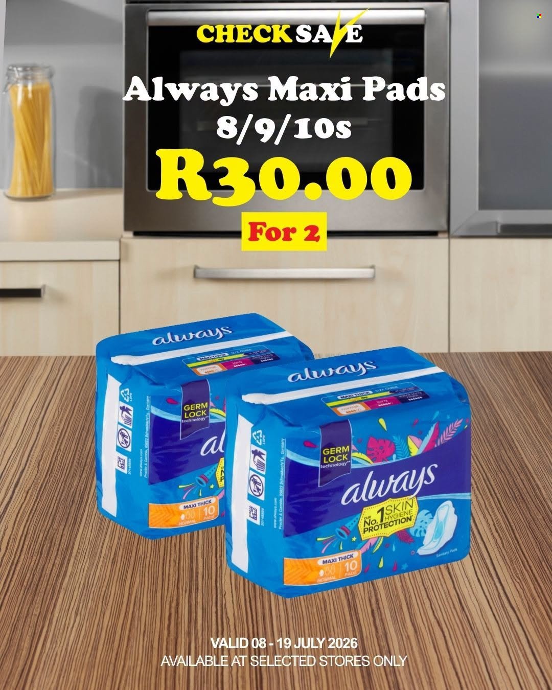 CHECK SAVE specials - From Wednesday 8 Jul 2026
