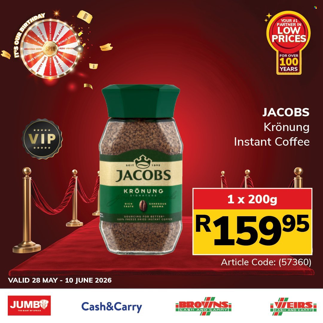 JUMBO CASH & CARRY specials - From Thursday 28 May 2026