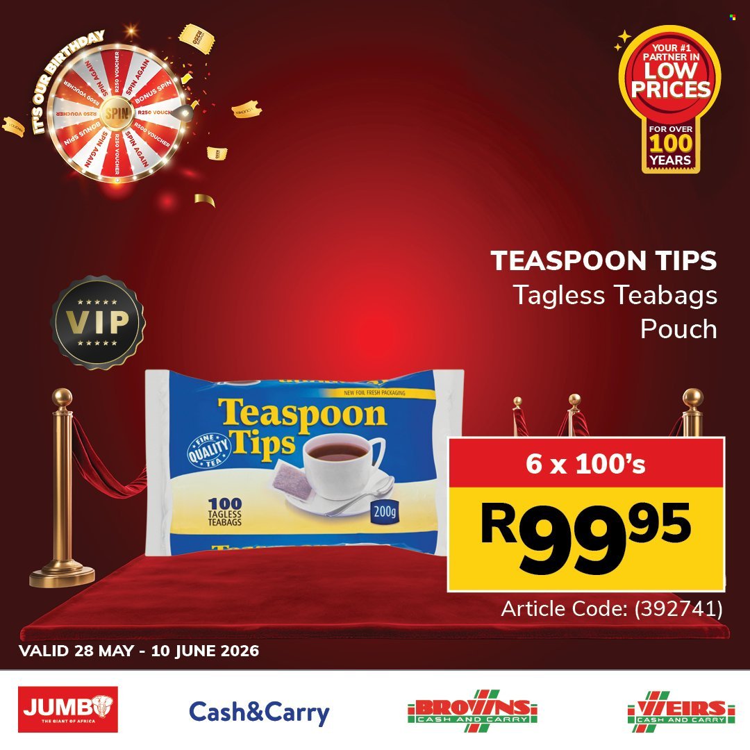 JUMBO CASH & CARRY specials - From Thursday 28 May 2026