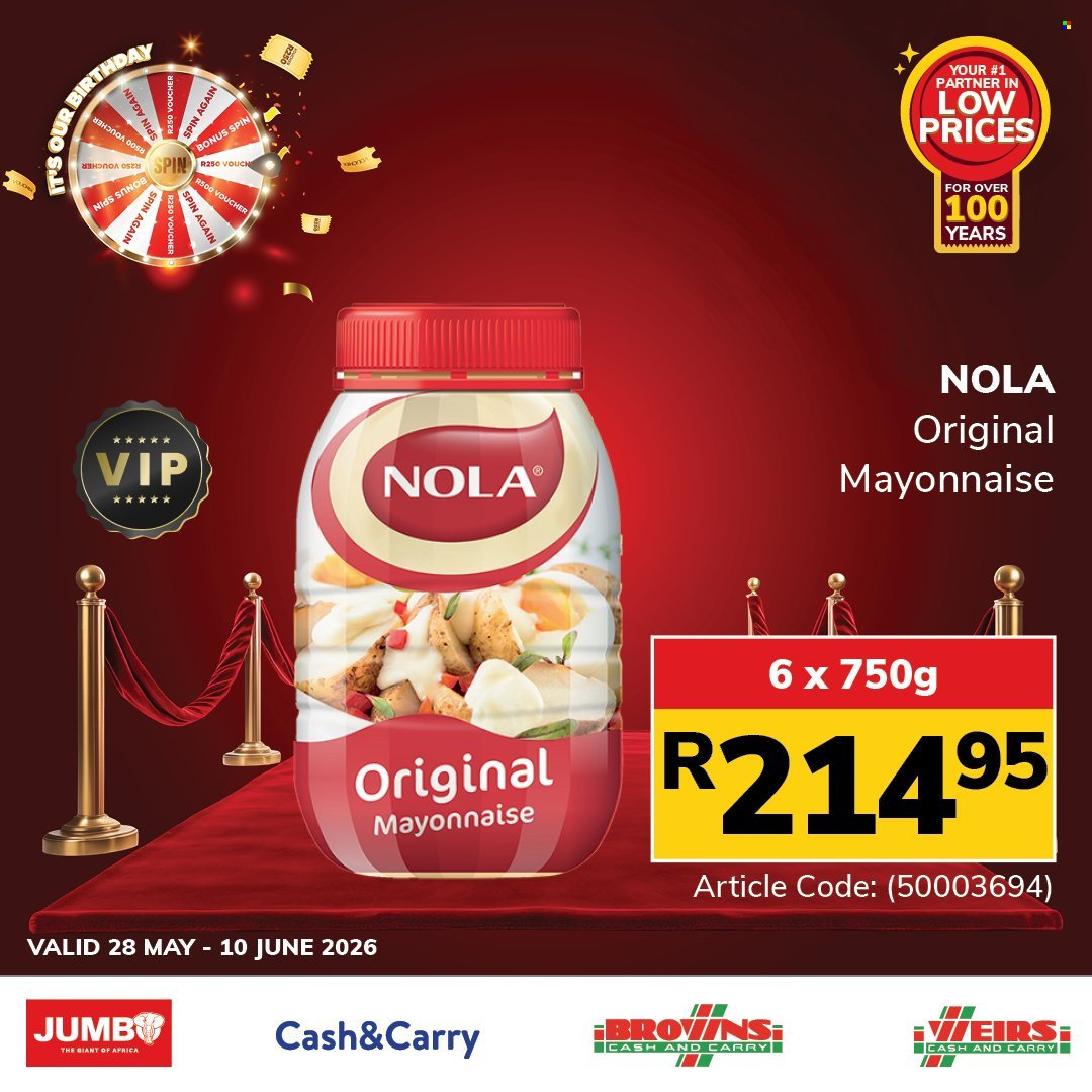 JUMBO CASH & CARRY specials - From Thursday 28 May 2026