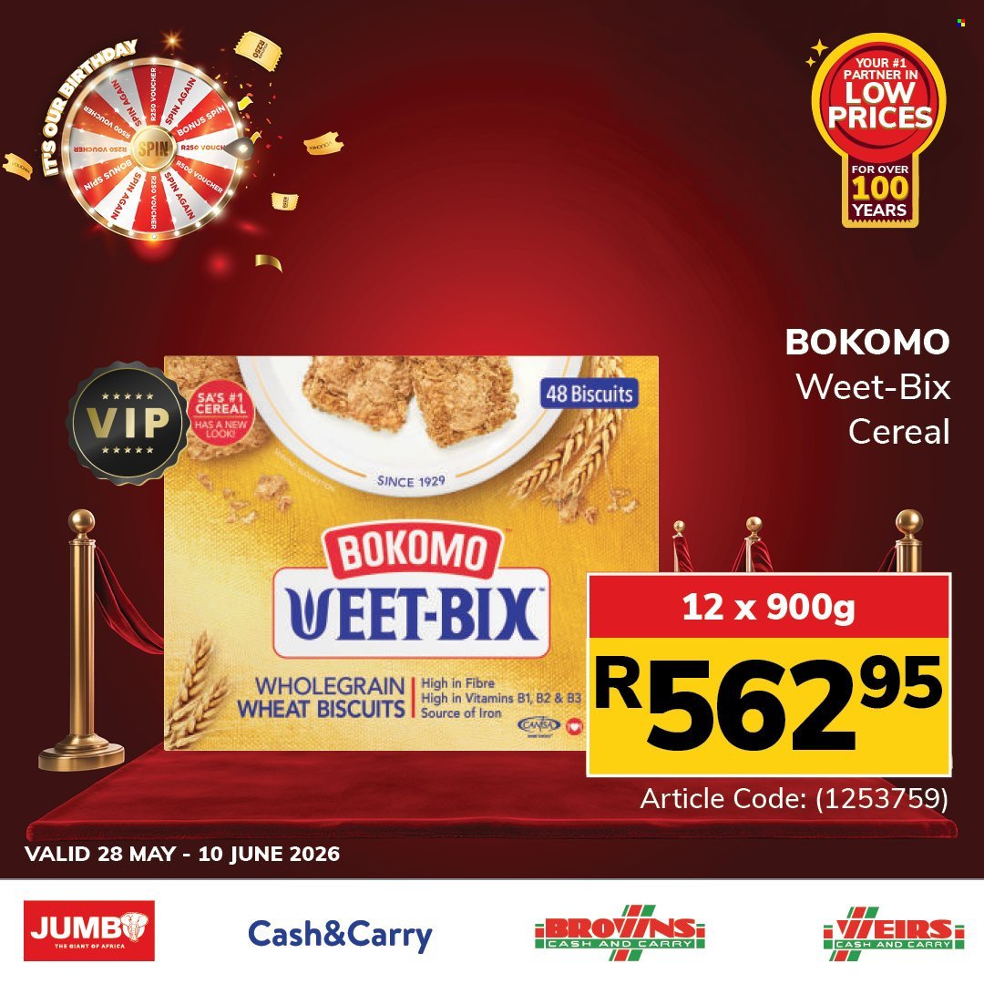 JUMBO CASH & CARRY specials - From Thursday 28 May 2026