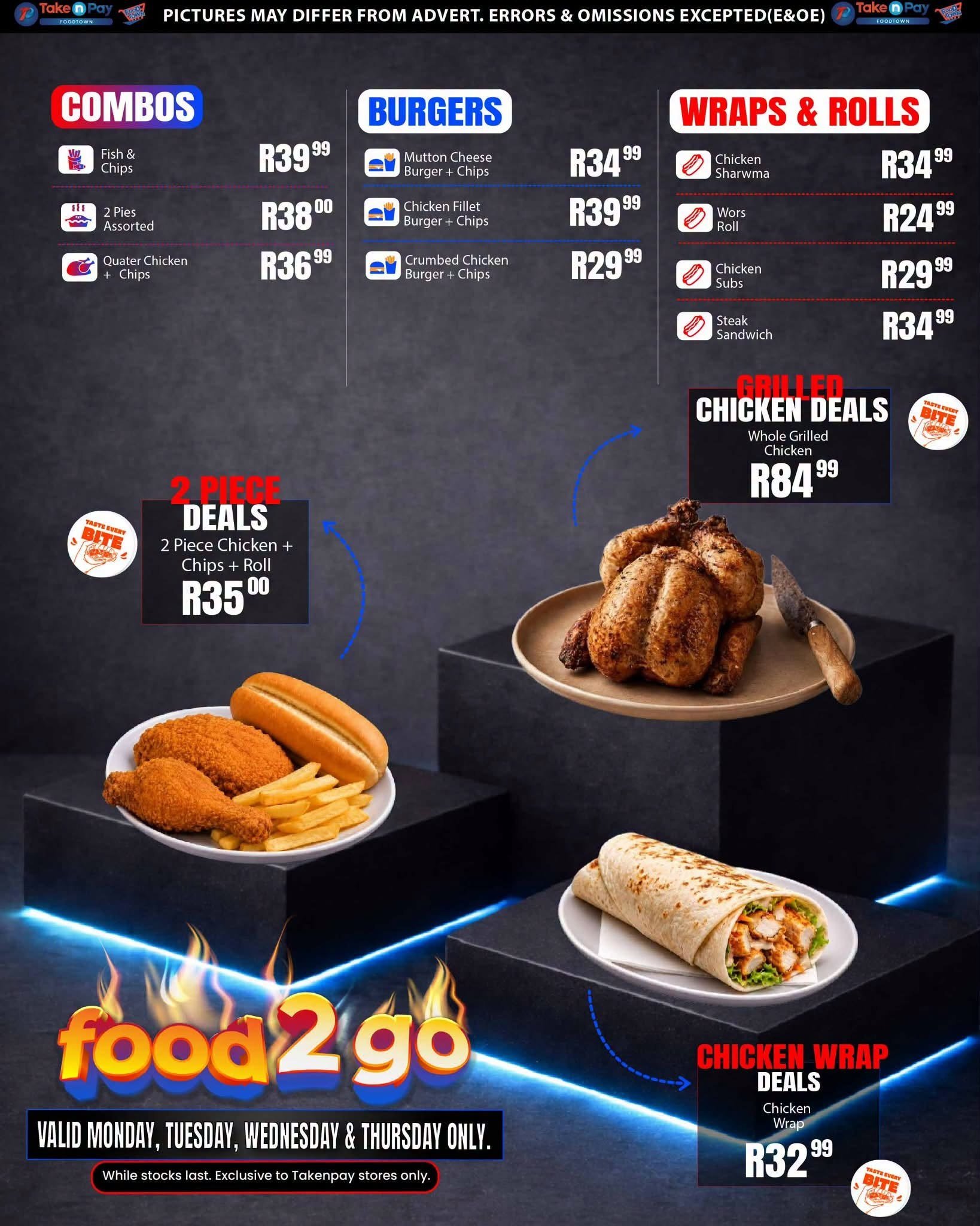 TAKE N PAY specials - From Monday 17 Aug 2026