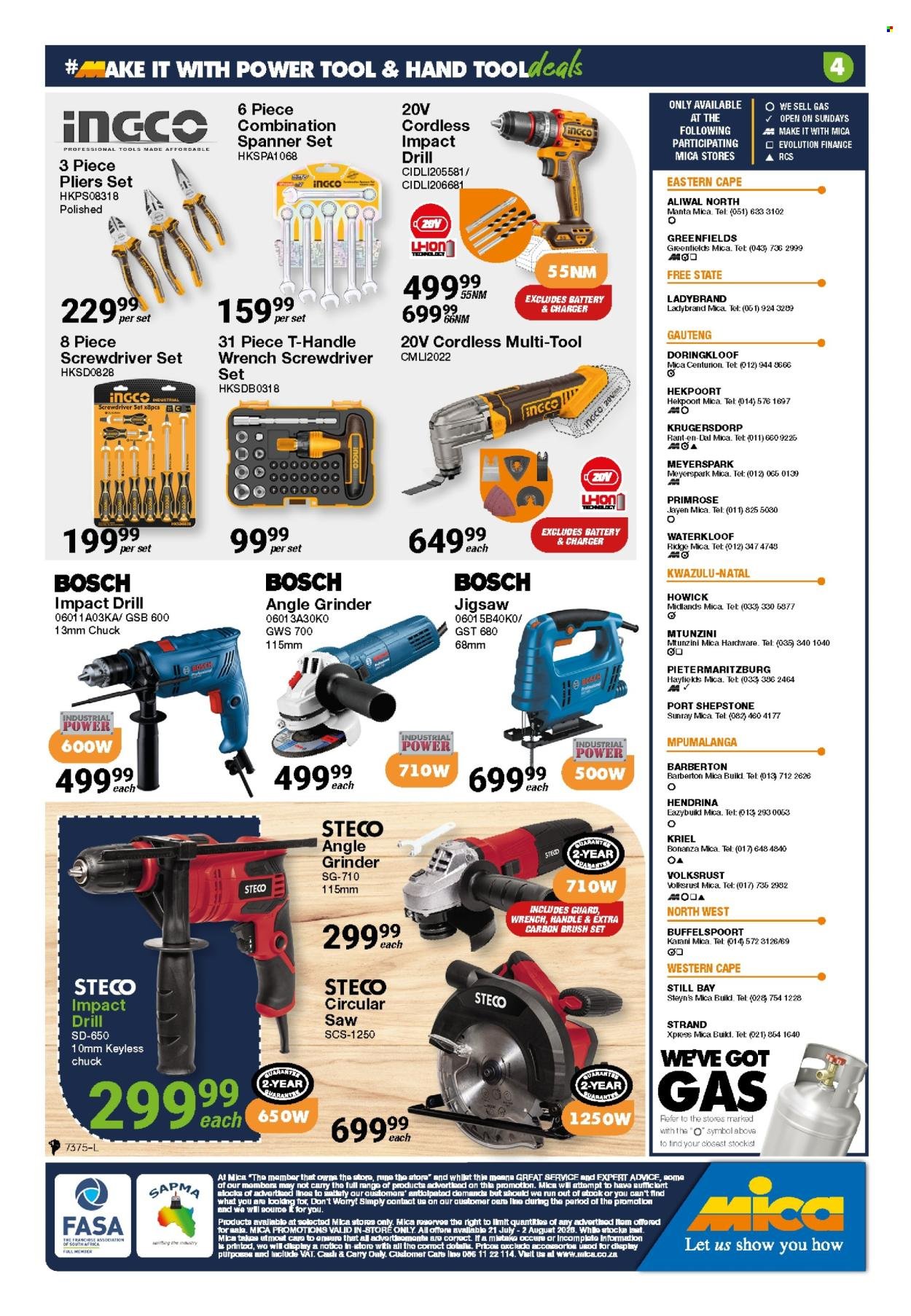 MICA specials - From Tuesday 21 Jul 2026