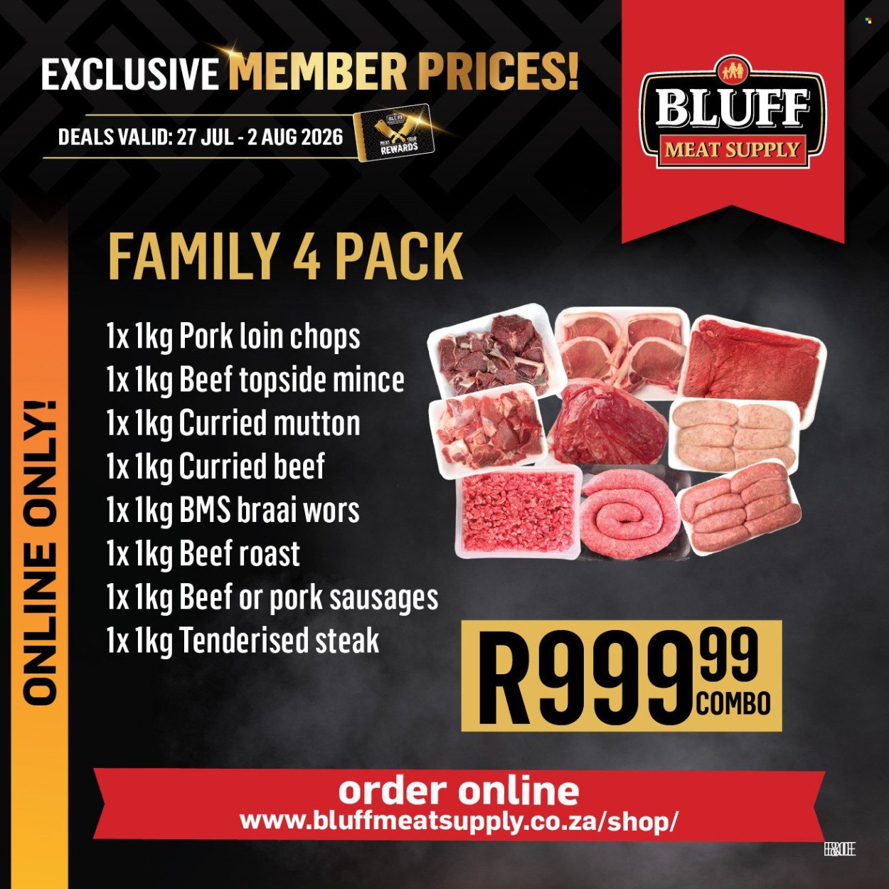 BLUFF MEAT SUPPLY specials - From Monday 27 Jul 2026
