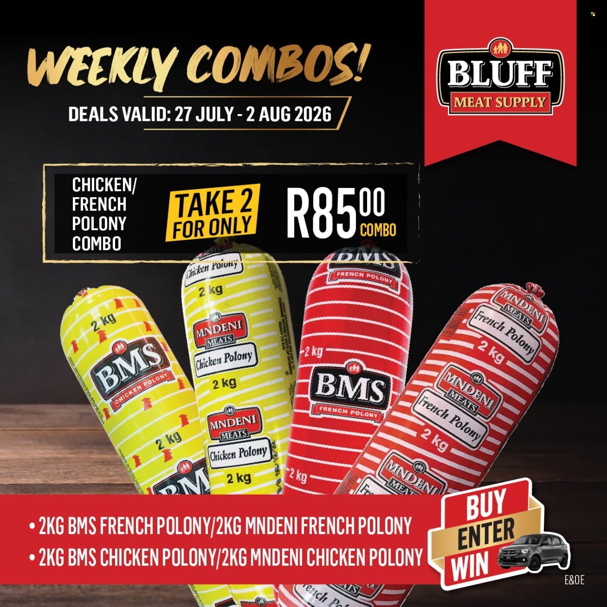 BLUFF MEAT SUPPLY specials - From Monday 27 Jul 2026