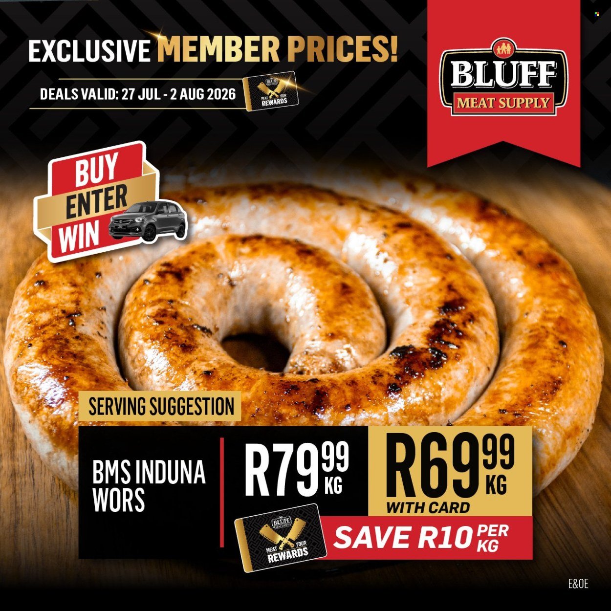 BLUFF MEAT SUPPLY specials - From Monday 27 Jul 2026
