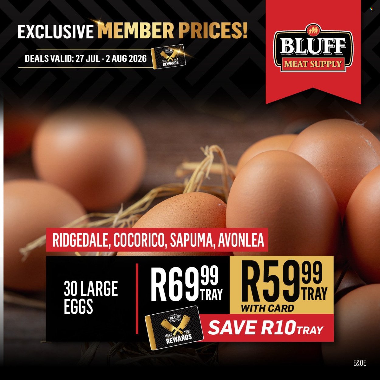 BLUFF MEAT SUPPLY specials - From Monday 27 Jul 2026