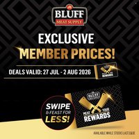BLUFF MEAT SUPPLY specials - From Monday 27 Jul 2026