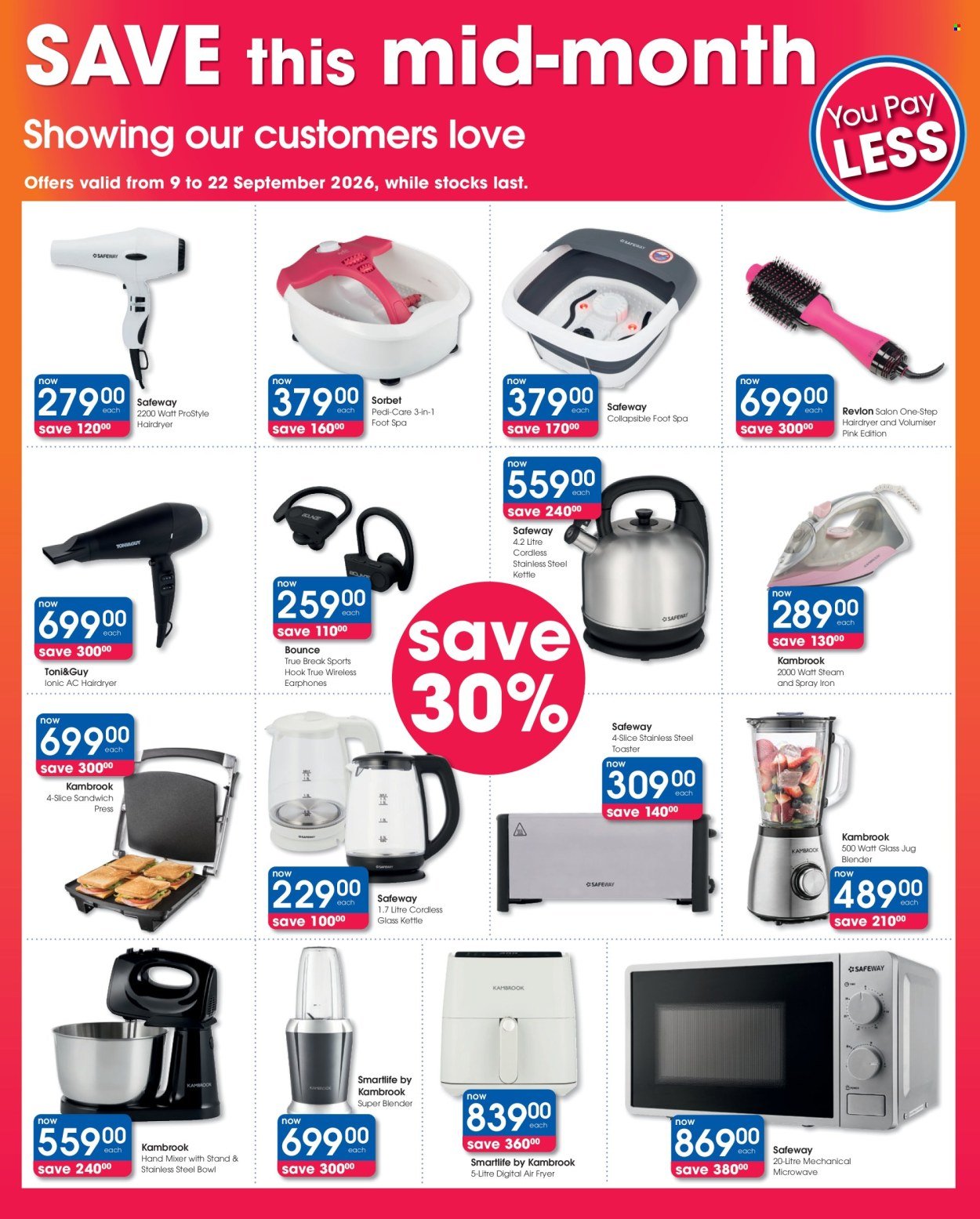 CLICKS specials - From Wednesday 9 Sept 2026