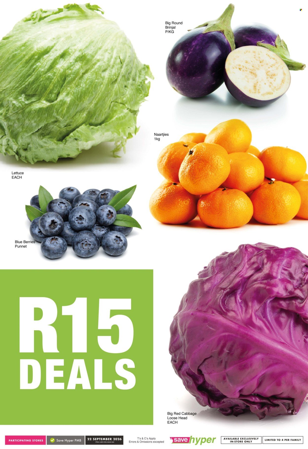 SAVE specials - From Tuesday 22 Sept 2026