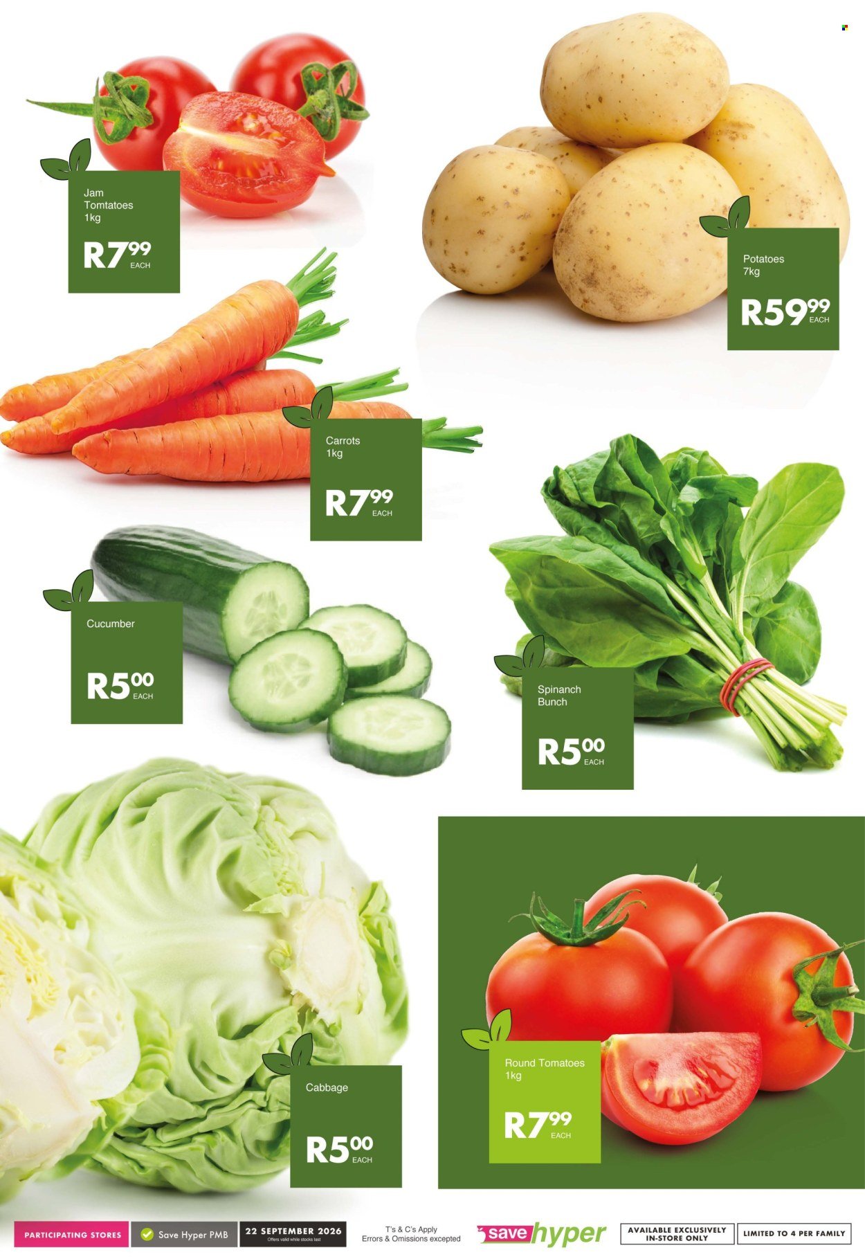 SAVE specials - From Tuesday 22 Sept 2026