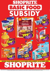 SHOPRITE specials - Basic Food Subsidy Savings Gauteng