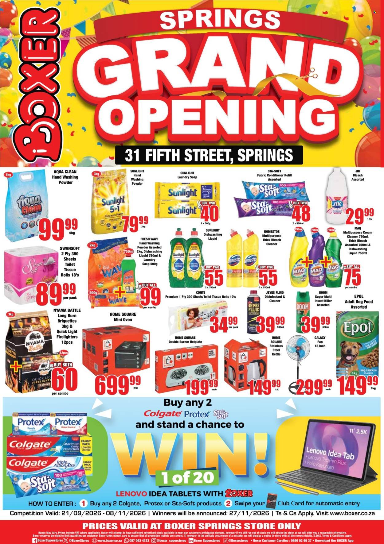 BOXER specials - Springs Grand Opening