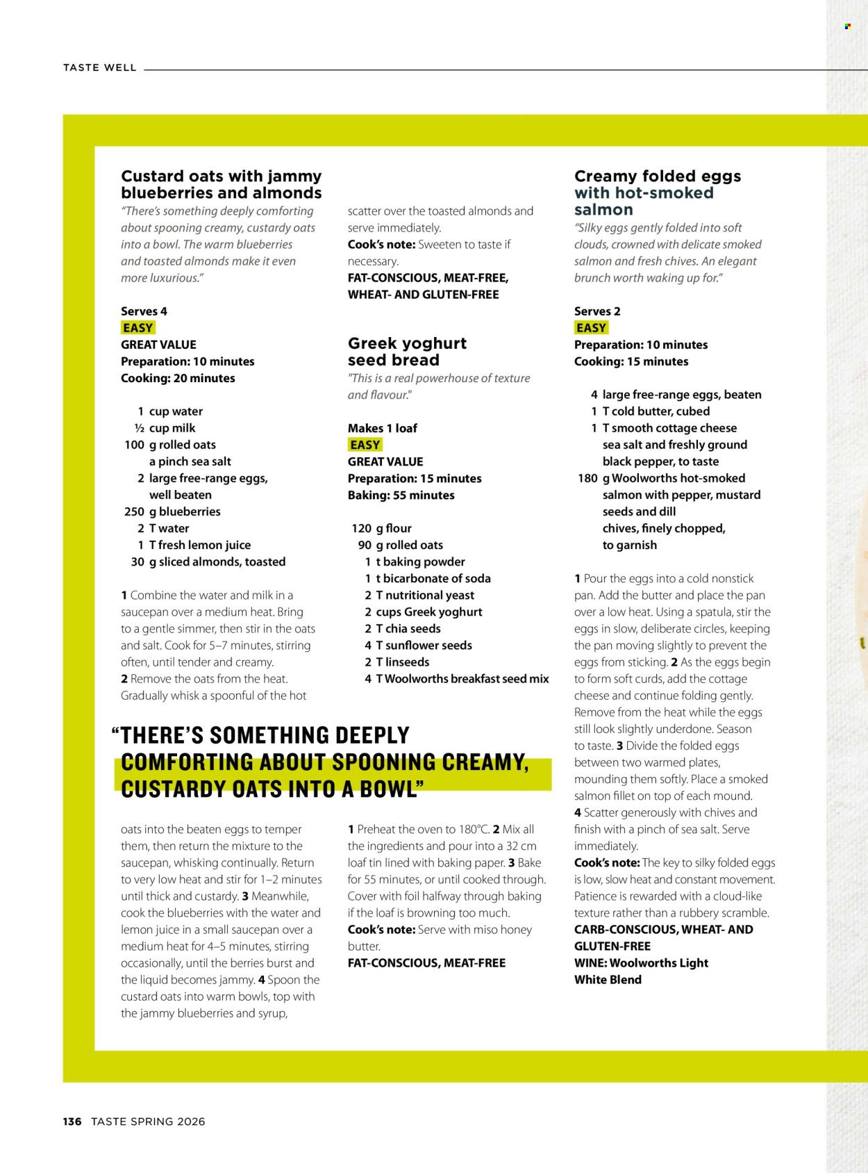 WOOLWORTHS specials - Taste