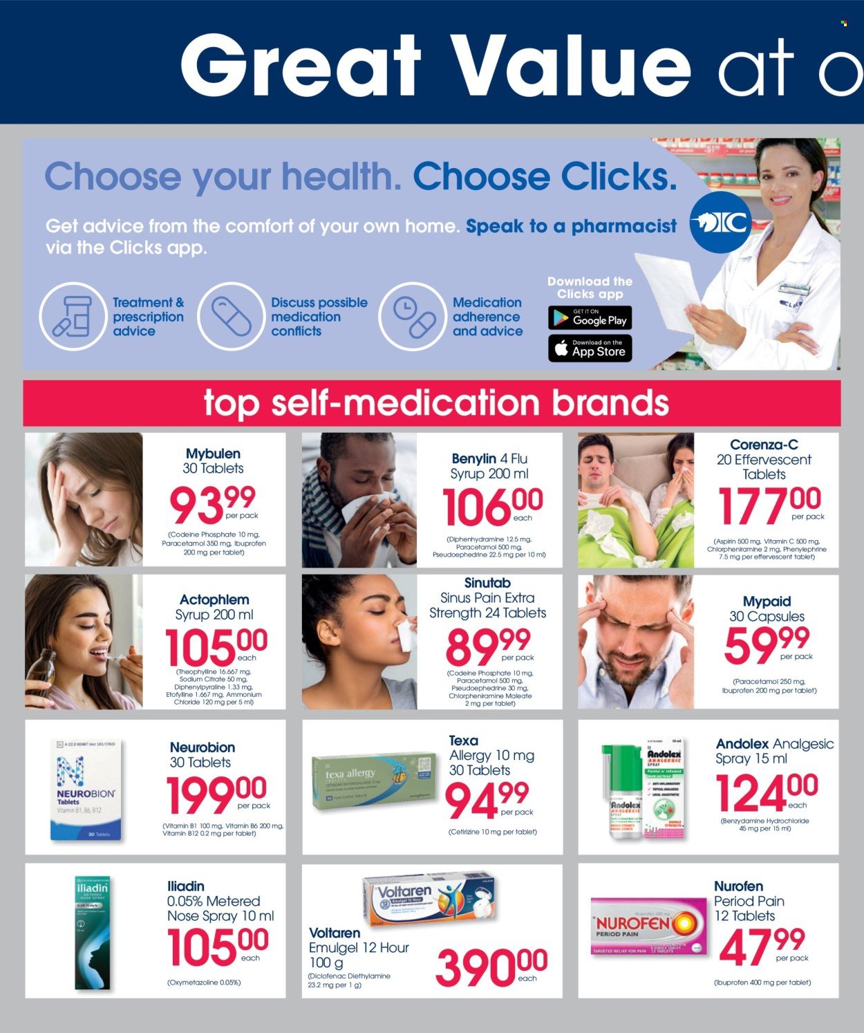 CLICKS specials - From Tuesday 25 Aug 2026