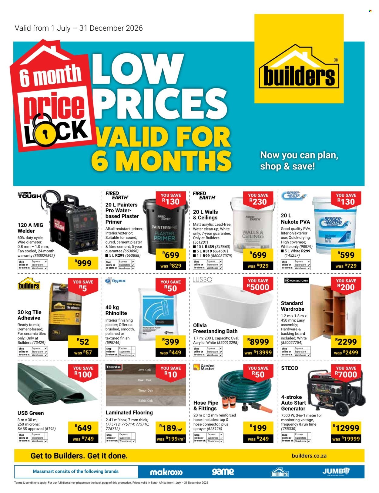 BUILDERS specials - Price Lock Catalogue