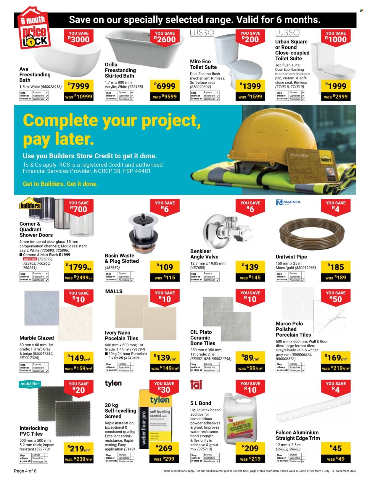 BUILDERS specials - Price Lock Catalogue