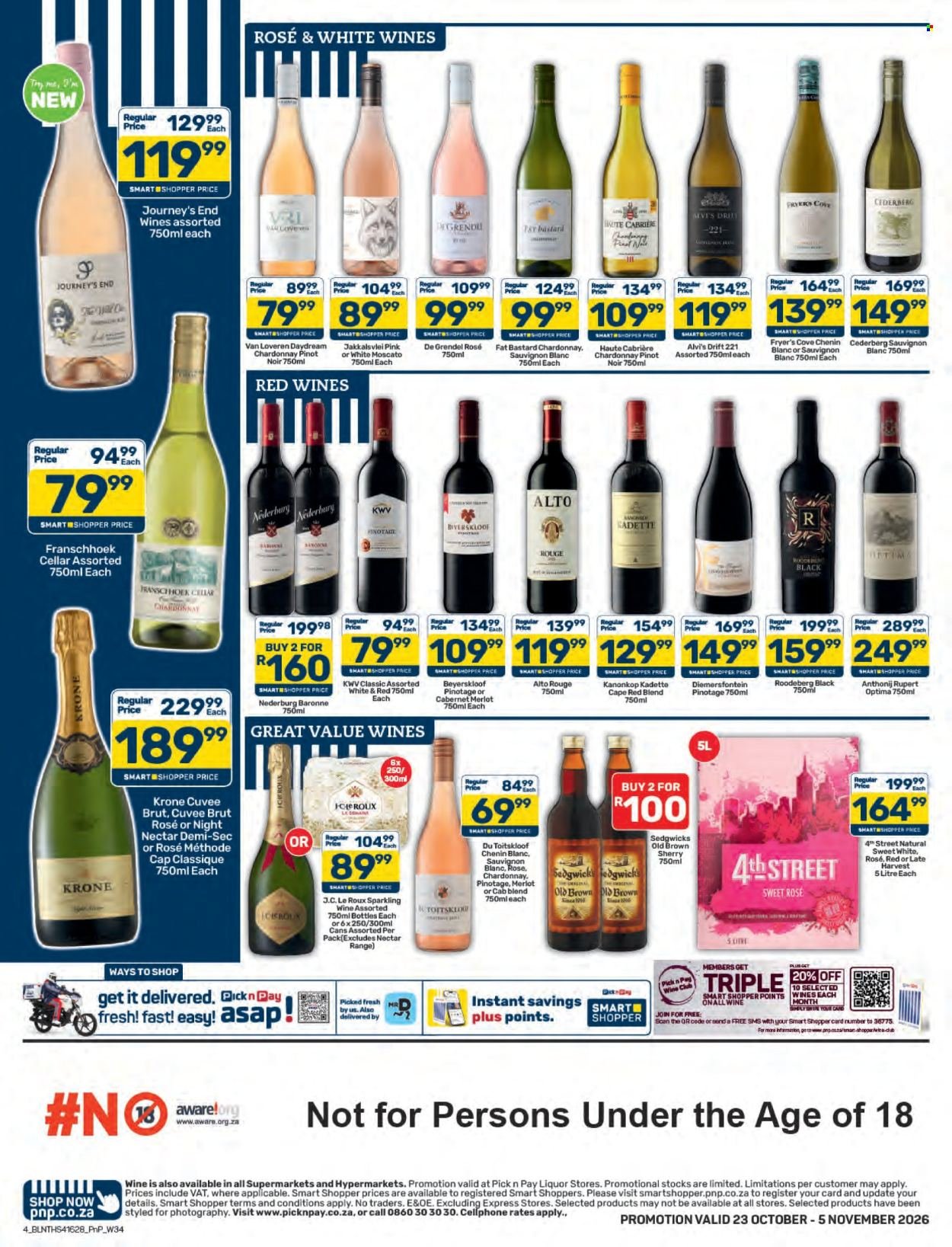 PICK N PAY specials - Liquor Specials