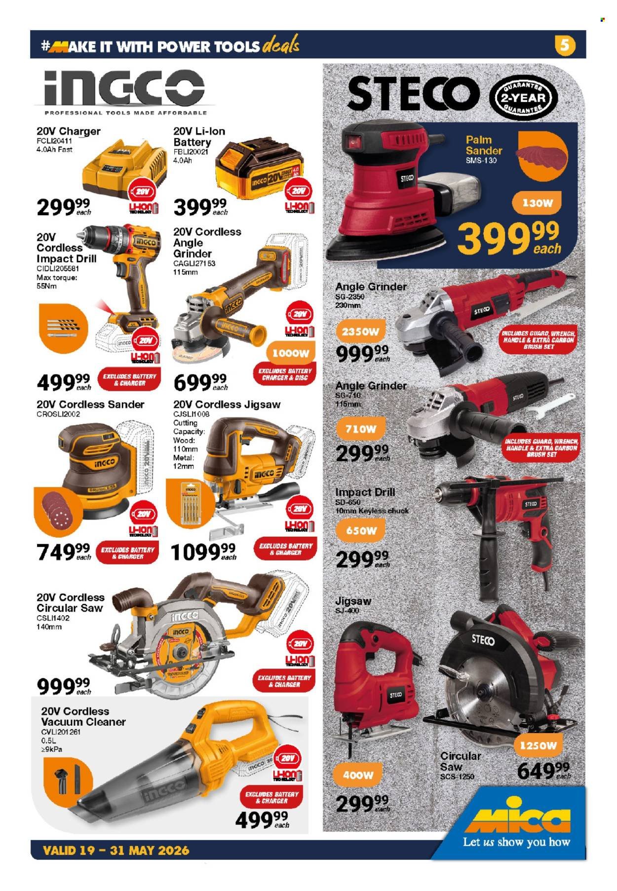 MICA specials - From Tuesday 19 May 2026