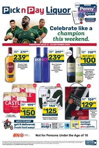 PICK N PAY specials - Weekend Liquor Specials