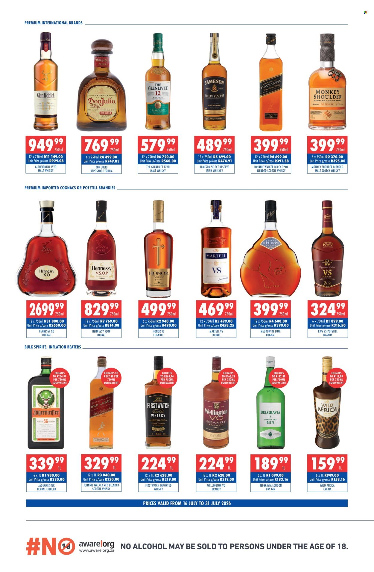 ULTRA LIQUORS specials - From Thursday 16 Jul 2026