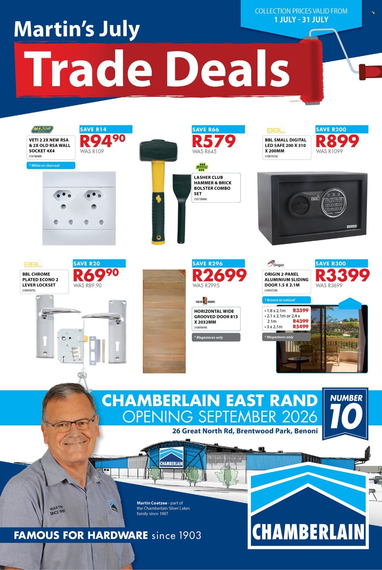 CHAMBERLAIN specials - From Wednesday 1 Jul 2026